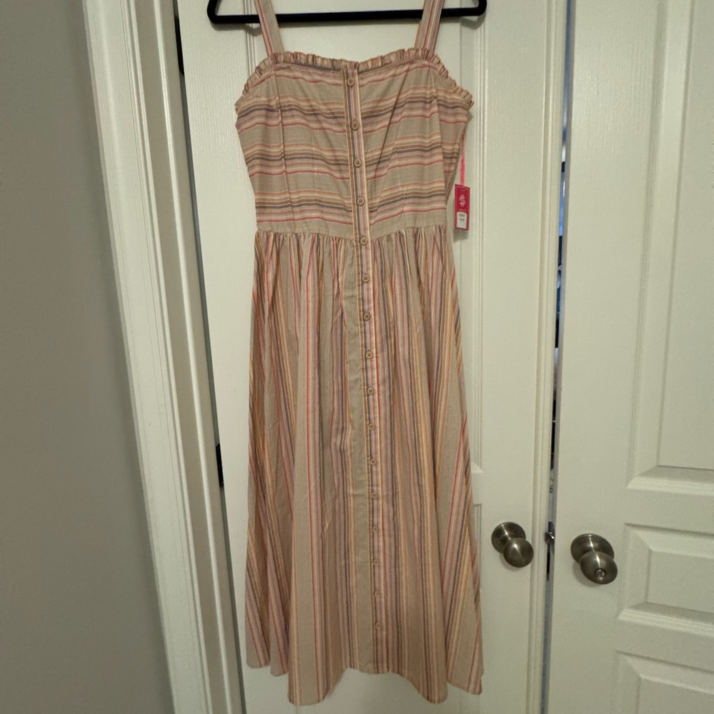 Simply Southern Striped Sleeveless Button-Down Dress